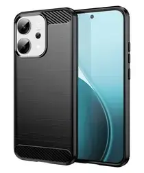Oppo Reno 14 Hoesje Geborsteld TPU Flexibele Back Cover Zwart afbeelding