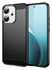 Oppo Reno 14 Hoesje Geborsteld TPU Flexibele Back Cover Zwart afbeelding 1