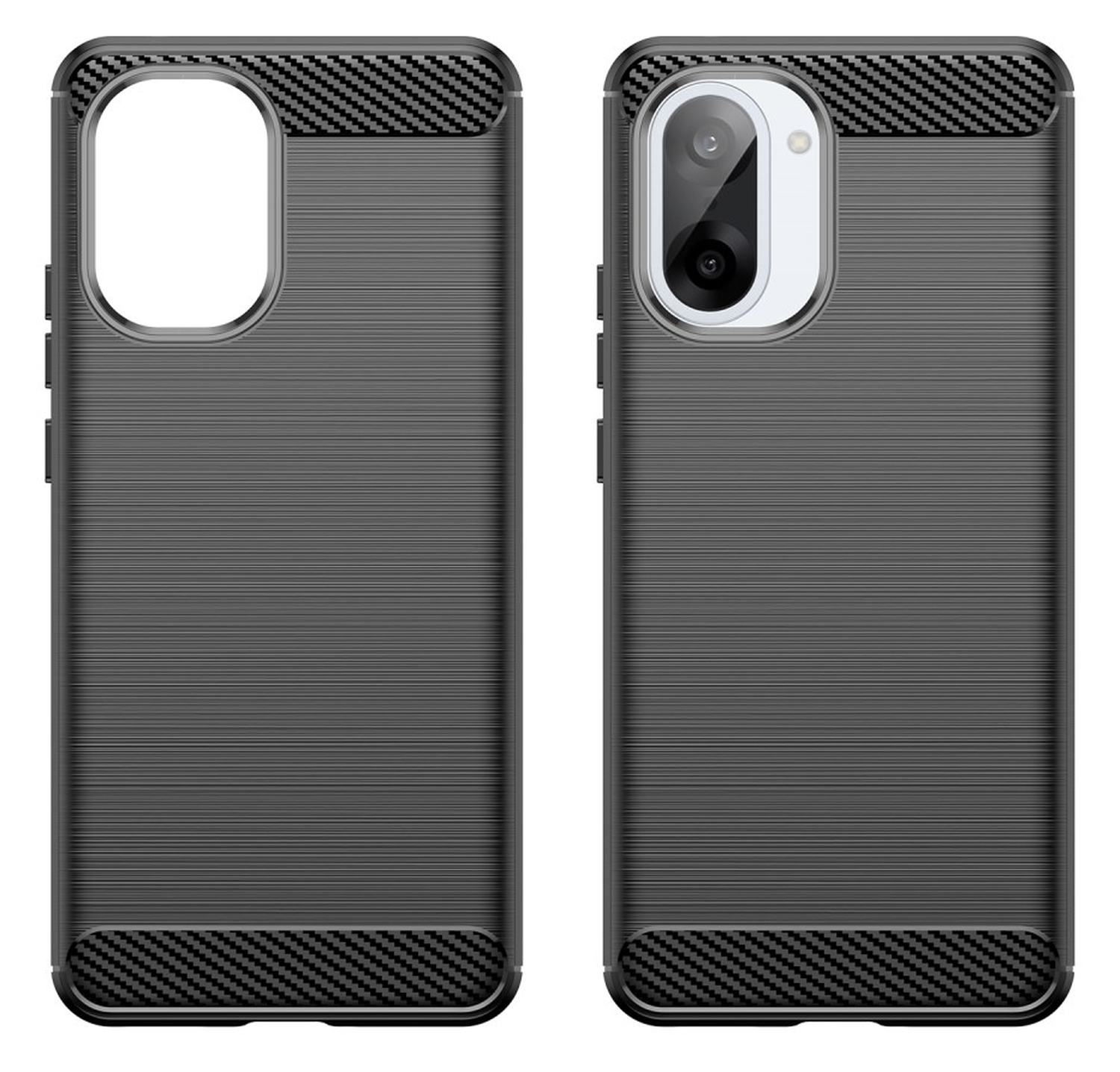 OnePlus Nord CE 5 Hoesje Geborsteld TPU Flexibele Back Cover Zwart afbeelding 2