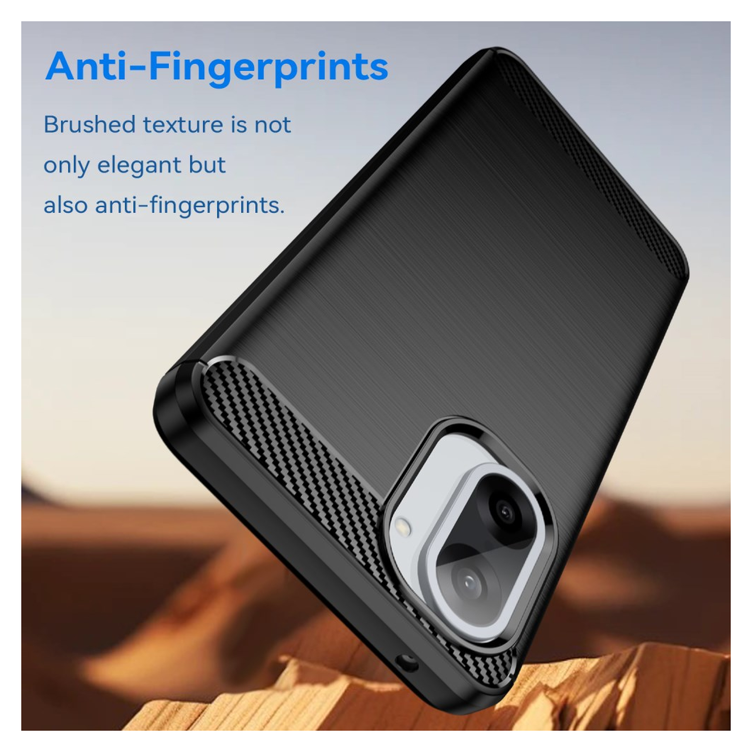 OnePlus Nord CE 5 Hoesje Geborsteld TPU Flexibele Back Cover Zwart afbeelding 4
