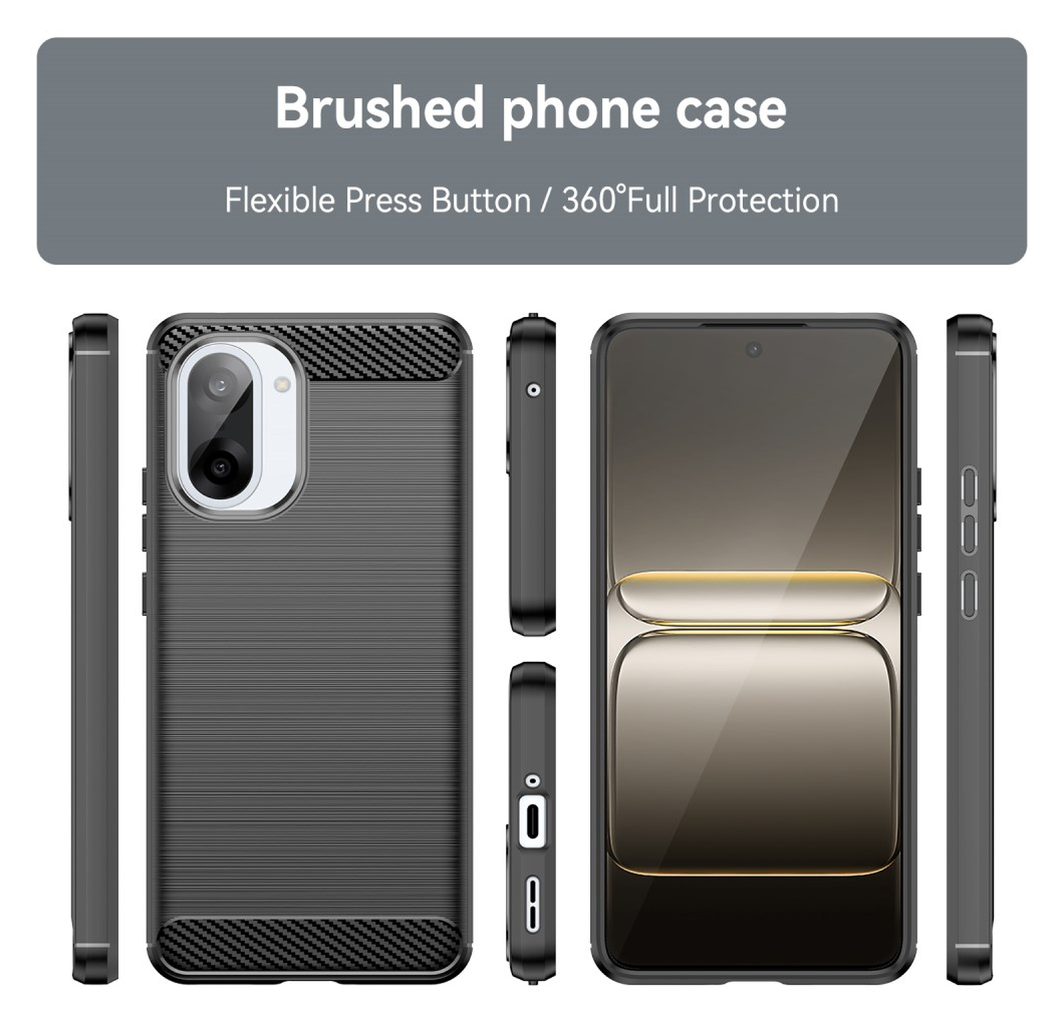 OnePlus Nord CE 5 Hoesje Geborsteld TPU Flexibele Back Cover Zwart afbeelding 8