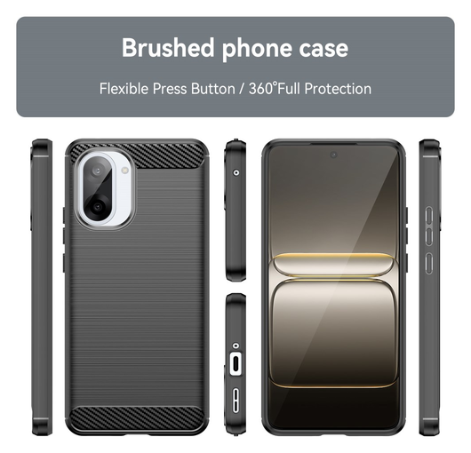 OnePlus Nord CE 5 Hoesje Geborsteld TPU Flexibele Back Cover Zwart afbeelding 8