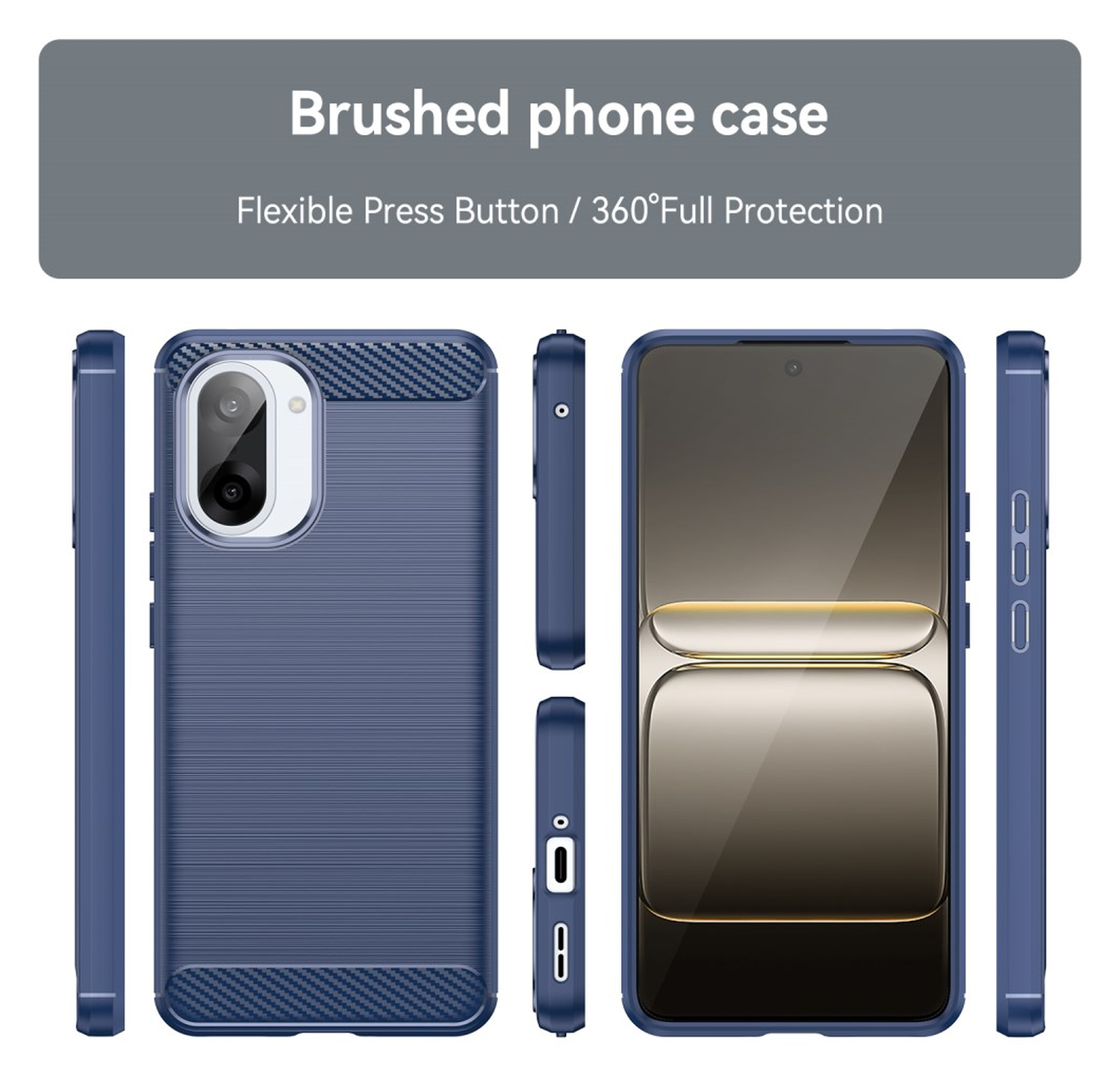 OnePlus Nord CE 5 Hoesje Geborsteld TPU Flexibele Back Cover Blauw afbeelding 8
