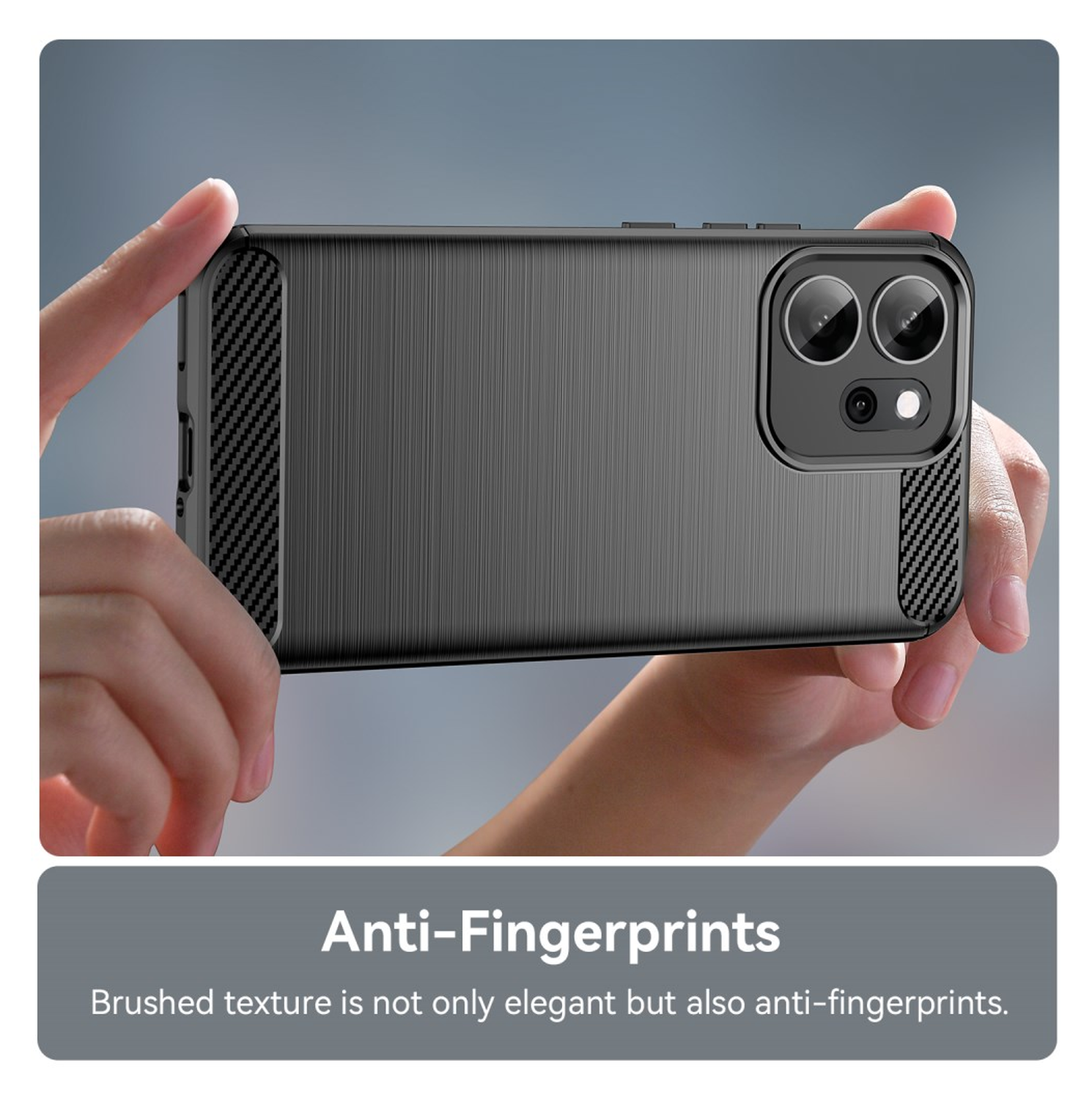 Oppo Reno 14 F Hoesje Geborsteld TPU Flexibele Back Cover Zwart afbeelding 6