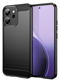 Oppo Reno 14 F Hoesje Geborsteld TPU Flexibele Back Cover Zwart