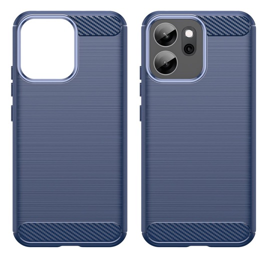 Oppo Reno 14 F Hoesje Geborsteld TPU Flexibele Back Cover Blauw afbeelding 2