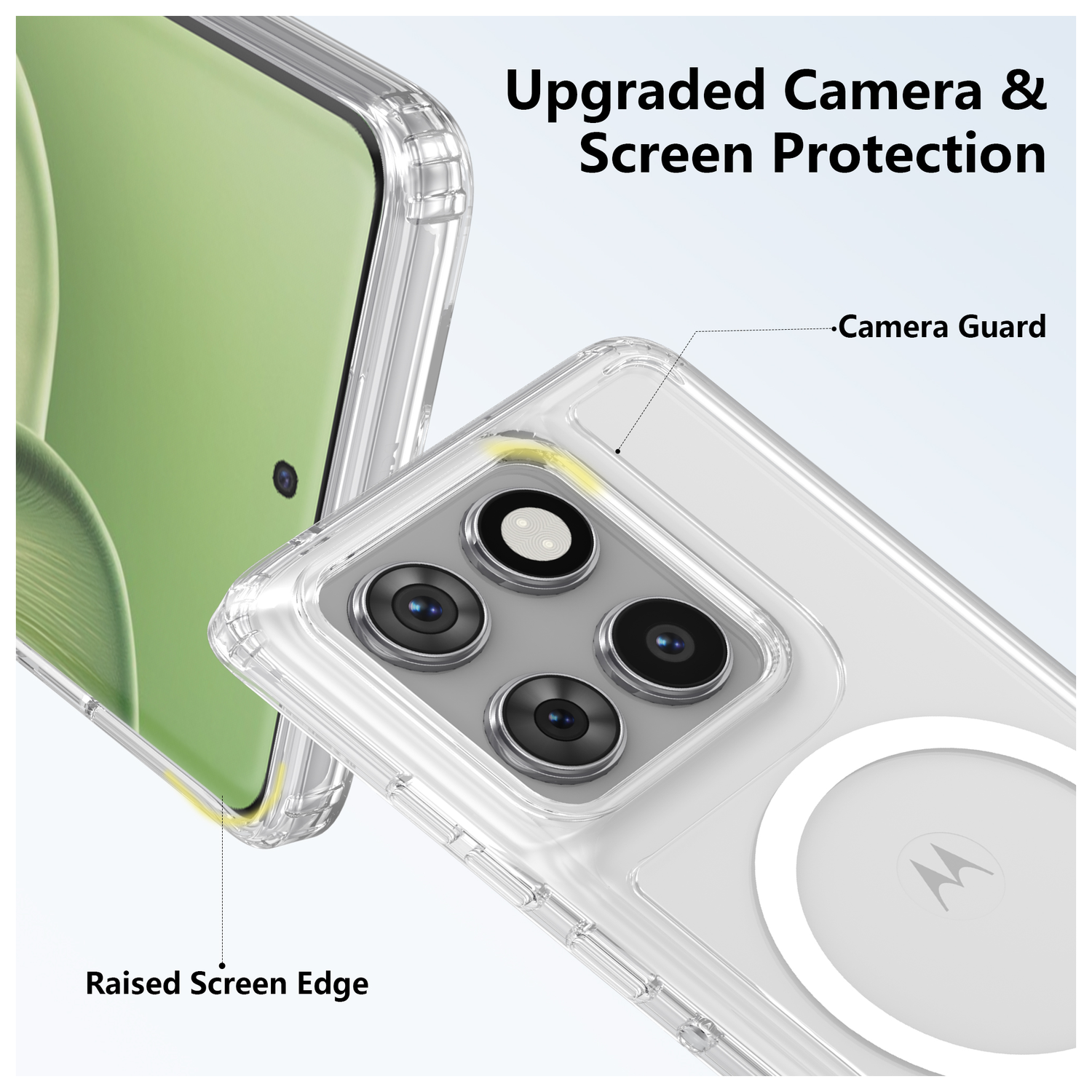 Motorola Edge 60 Hoesje Hard Back Cover met MagSafe Transparant afbeelding 6