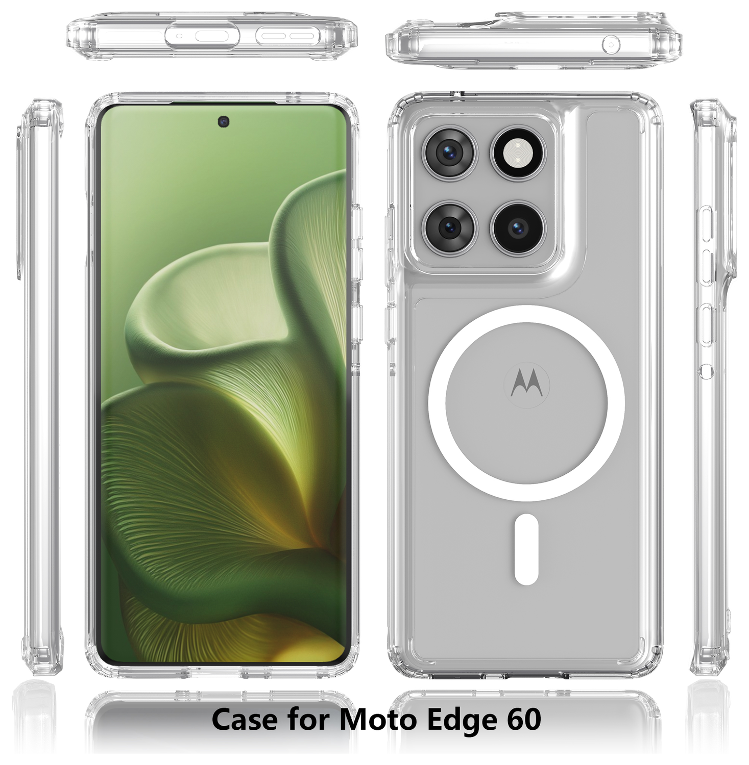 Motorola Edge 60 Hoesje Hard Back Cover met MagSafe Transparant afbeelding 7
