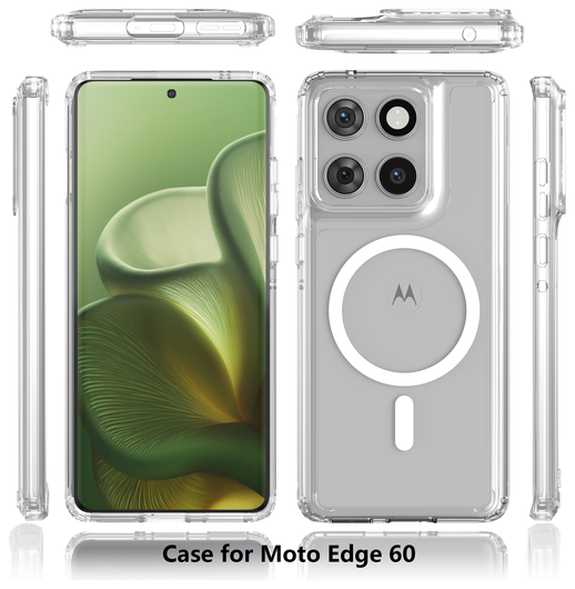 Motorola Edge 60 Hoesje Hard Back Cover met MagSafe Transparant afbeelding 7