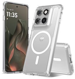 Motorola Edge 60 Pro Hoesje Hard Back Cover met MagSafe Transparant afbeelding