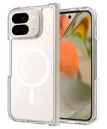 Google Pixel 10 Pro Fold Hoesje MagSafe Hard Back Cover PixelSnap Transparant afbeelding