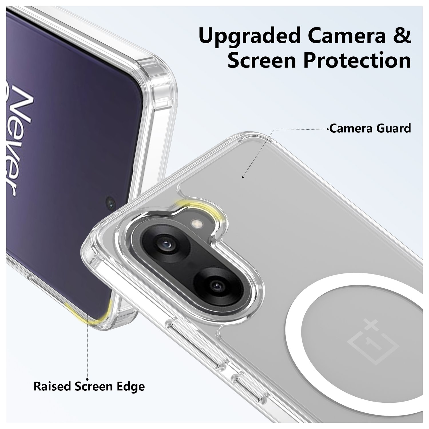 OnePlus Nord CE 5 Hoesje Hard Back Cover met MagSafe Transparant afbeelding 6