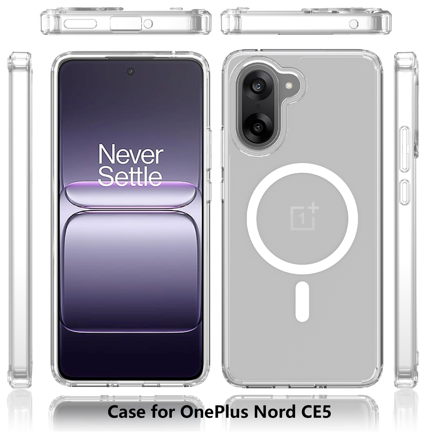OnePlus Nord CE 5 Hoesje Hard Back Cover met MagSafe Transparant afbeelding 7
