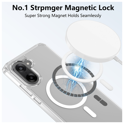 OnePlus Nord CE 5 Hoesje Hard Back Cover met MagSafe Transparant afbeelding 2