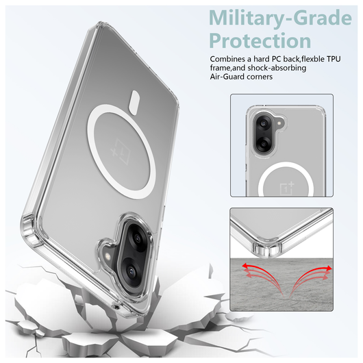 OnePlus Nord CE 5 Hoesje Hard Back Cover met MagSafe Transparant afbeelding 4