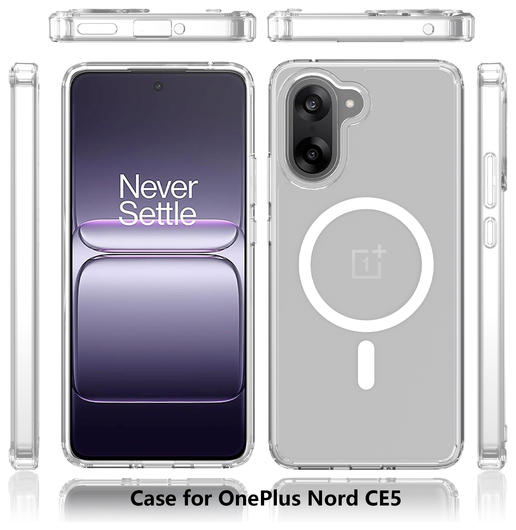 OnePlus Nord CE 5 Hoesje Hard Back Cover met MagSafe Transparant afbeelding 7