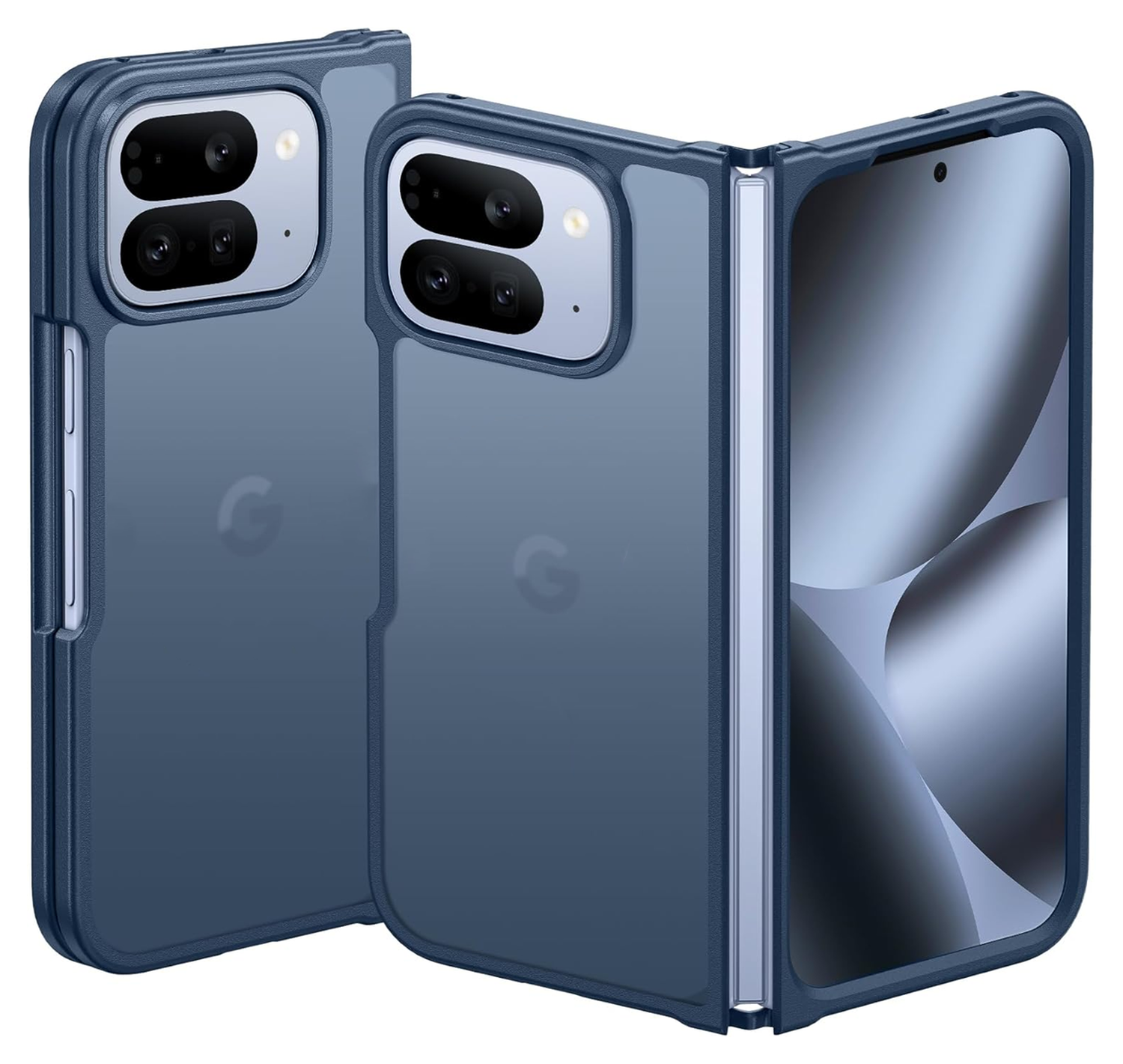 Google Pixel 10 Pro Fold Hoesje Back Cover Matte Blauw afbeelding 1