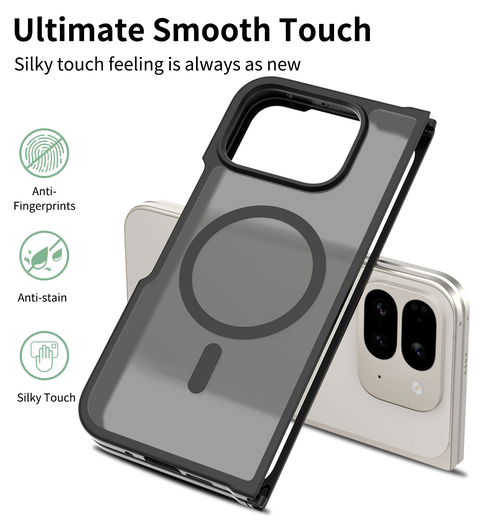 Google Pixel 10 Pro Fold Hoesje MagSafe Back Cover PixelSnap Matte Zwart afbeelding 6