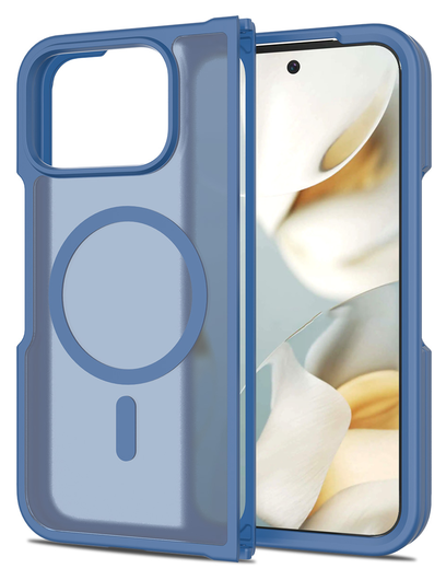 Google Pixel 10 Pro Fold Hoesje MagSafe Back Cover PixelSnap Matte Blauw afbeelding 1