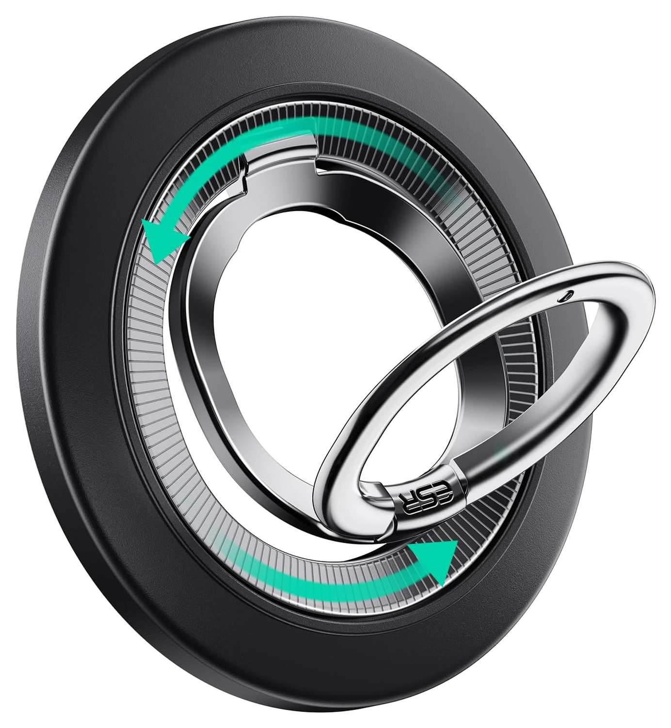 ESR HaloLock Phone Grip Stand 360 MagSafe Ring Houder Standaard Zwart afbeelding 2