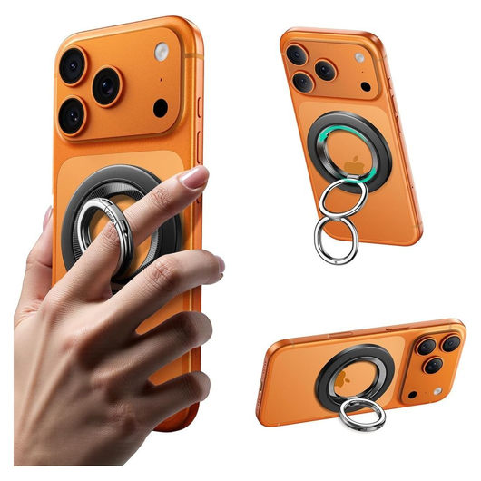 ESR HaloLock Phone Grip Stand 360 MagSafe Ring Houder Standaard Zwart afbeelding 1