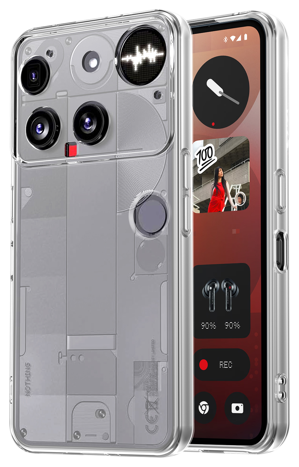 Nothing Phone (3) Hoesje Dun TPU Back Cover Transparant afbeelding 1