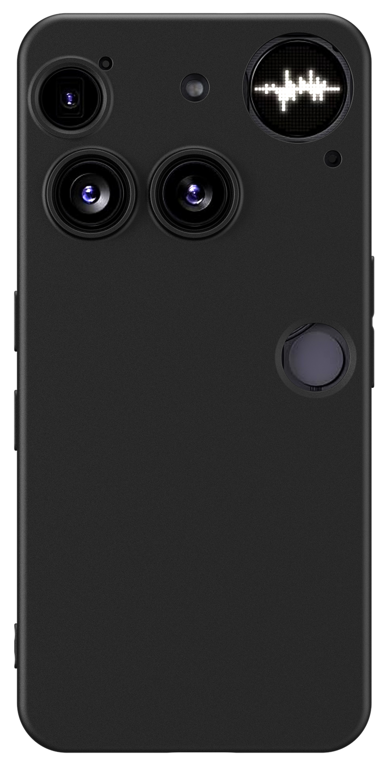 Nothing Phone (3) Hoesje Dun TPU Back Cover Matte Zwart afbeelding 3