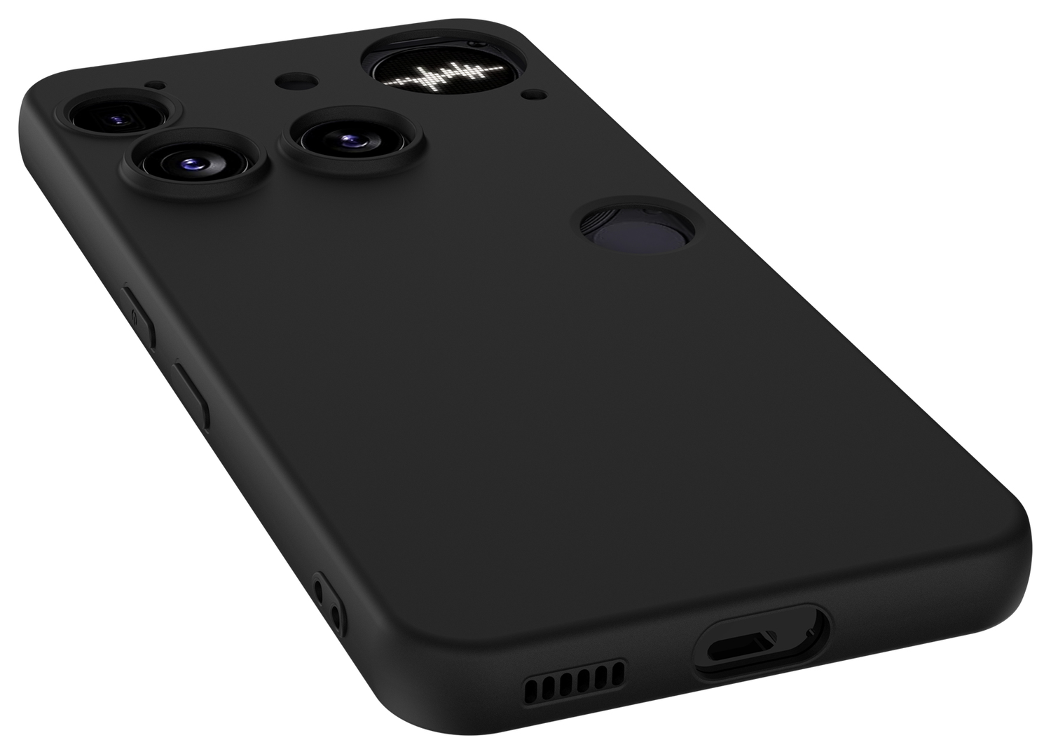 Nothing Phone (3) Hoesje Dun TPU Back Cover Matte Zwart afbeelding 4