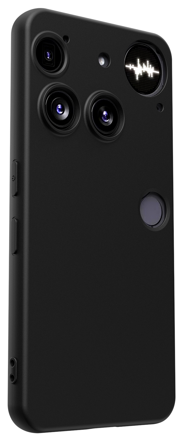 Nothing Phone (3) Hoesje Dun TPU Back Cover Matte Zwart afbeelding 7