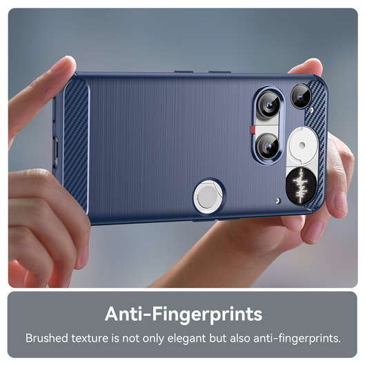 Nothing Phone (3) Hoesje Geborsteld TPU Flexibele Back Cover Blauw afbeelding 6