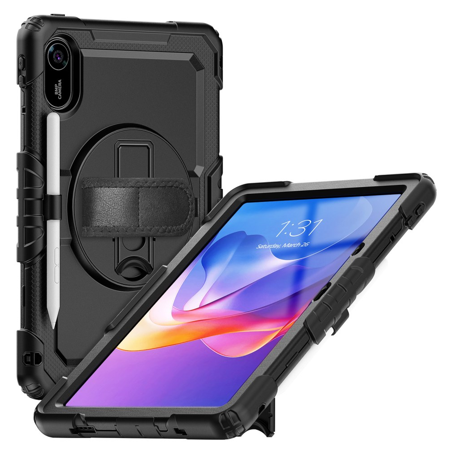 Xiaomi Redmi Pad 2 Hoes met Screen Protector en Handriem Zwart afbeelding 18