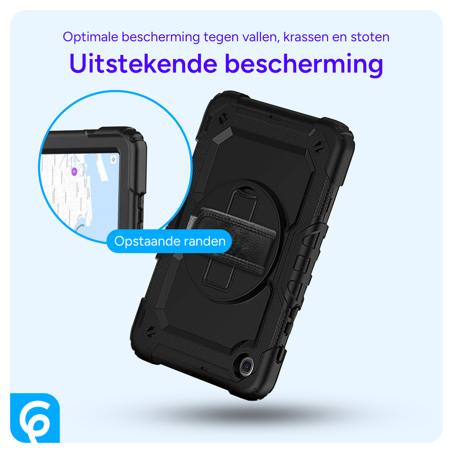 Xiaomi Redmi Pad 2 Hoes met Screen Protector en Handriem Zwart afbeelding 7