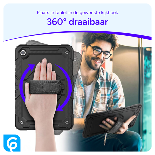 Xiaomi Redmi Pad 2 Hoes met Screen Protector en Handriem Zwart afbeelding 9