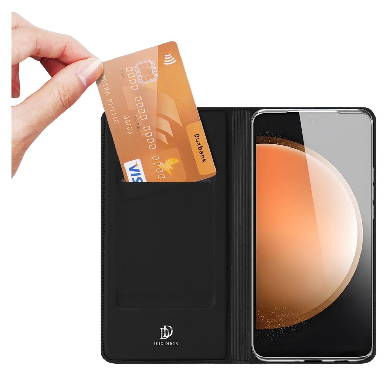 Dux Ducis Skin Pro Samsung Galaxy S25 FE Hoesje Portemonnee Book Case Zwart afbeelding 2