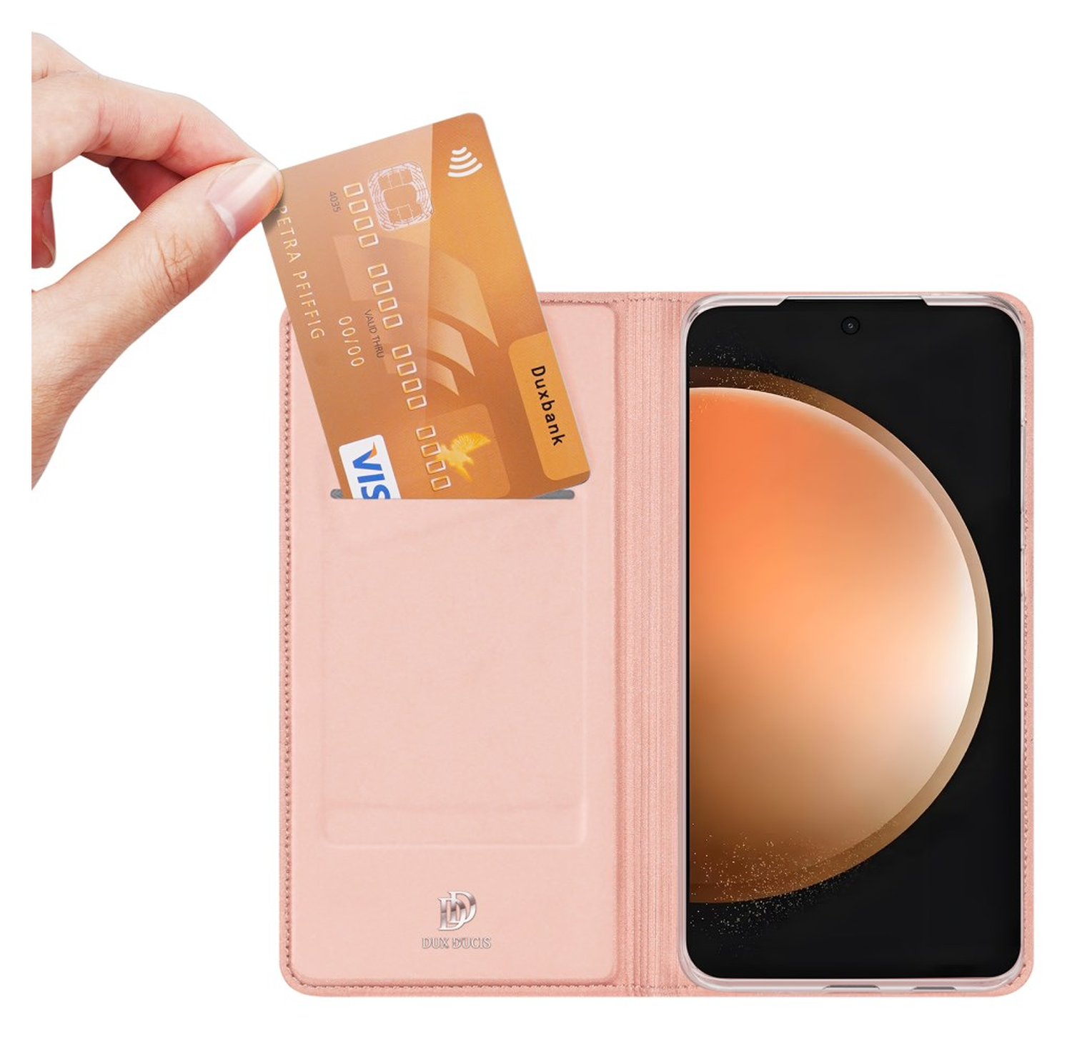 Dux Ducis Skin Pro Samsung Galaxy S25 FE Hoesje Portemonnee Book Case Roze afbeelding 2