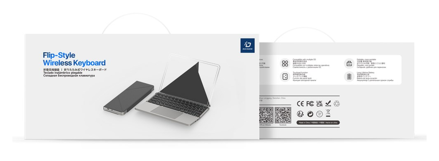 Dux Ducis OK Fold Draadloos Bluetooth Toetsenbord voor Tablet en Telefoon Zwart afbeelding 11