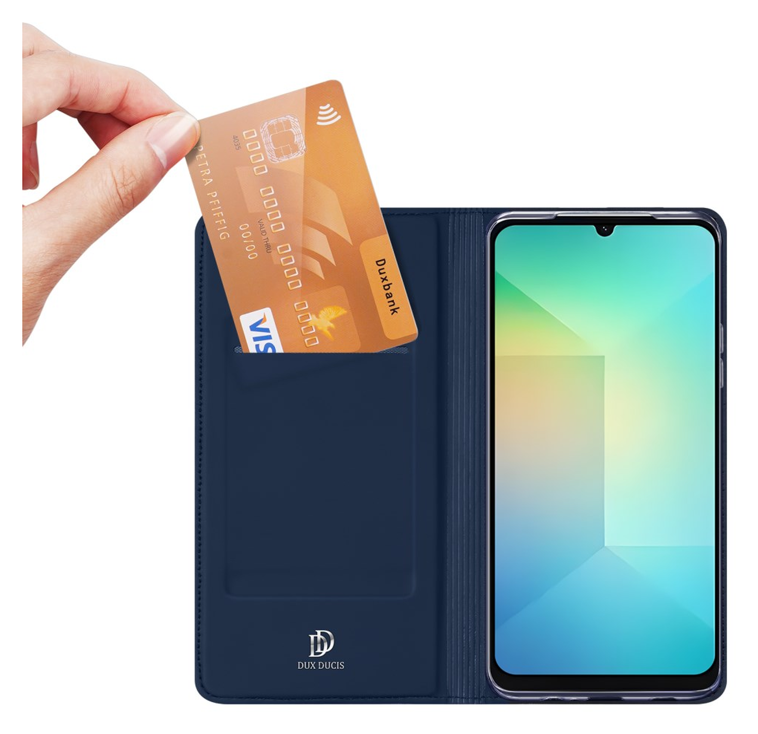 Dux Ducis Skin Pro Samsung Galaxy A07 Hoesje Portemonnee Book Case Blauw afbeelding 1