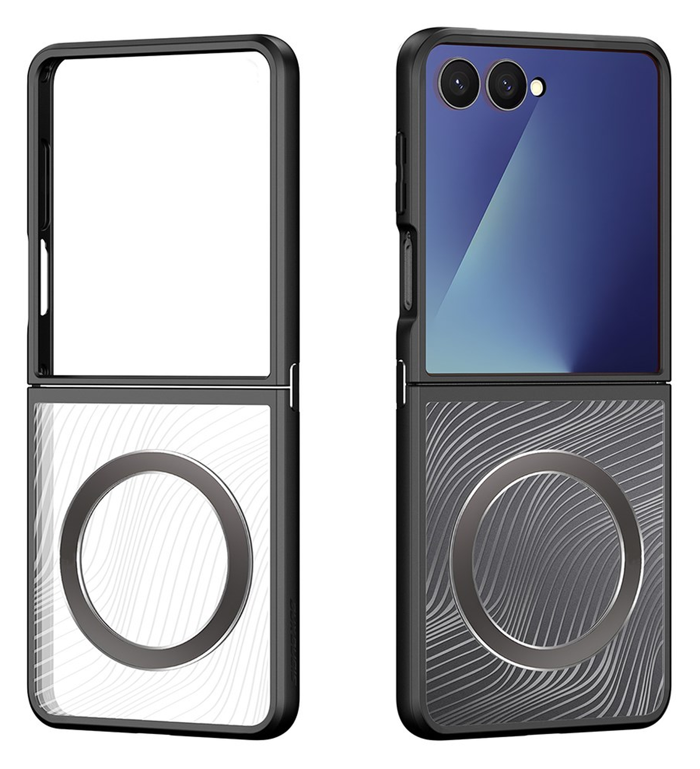 Dux Ducis Aimo Raam Samsung Galaxy Z Flip 7 Hoesje MagSafe Back Cover Zwart afbeelding 2