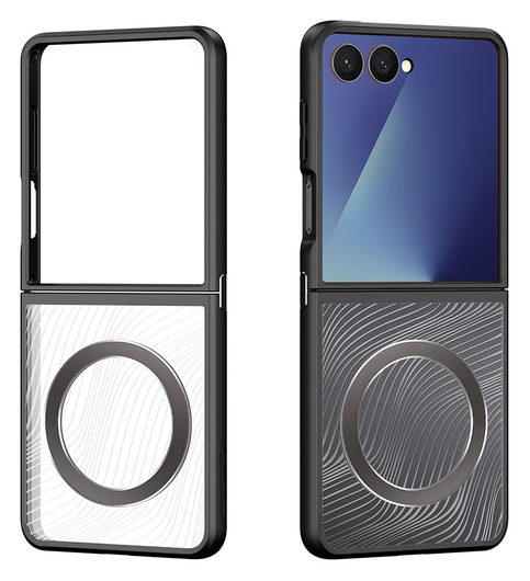 Dux Ducis Aimo Raam Samsung Galaxy Z Flip 7 Hoesje MagSafe Back Cover Zwart afbeelding 2