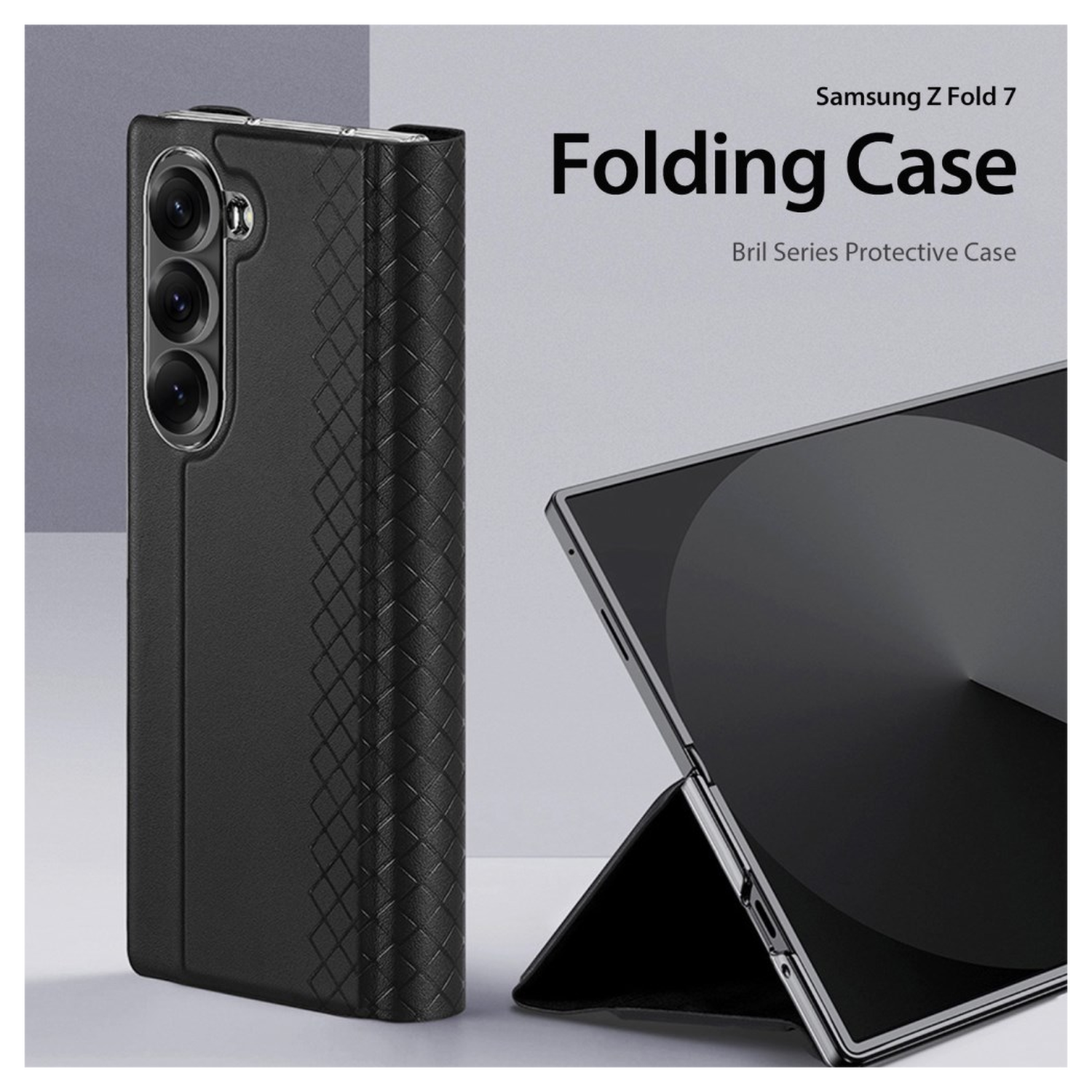 Dux Ducis Bril Samsung Galaxy Z Fold 7 Hoesje Back Cover Zwart afbeelding 3