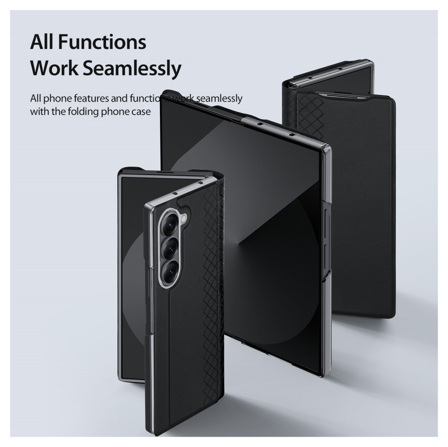 Dux Ducis Bril Samsung Galaxy Z Fold 7 Hoesje Back Cover Zwart afbeelding 9