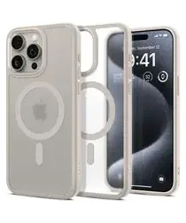 Spigen Ultra Hybrid MagFit Apple iPhone 15 Pro Max Hoesje MagSafe Titanium afbeelding