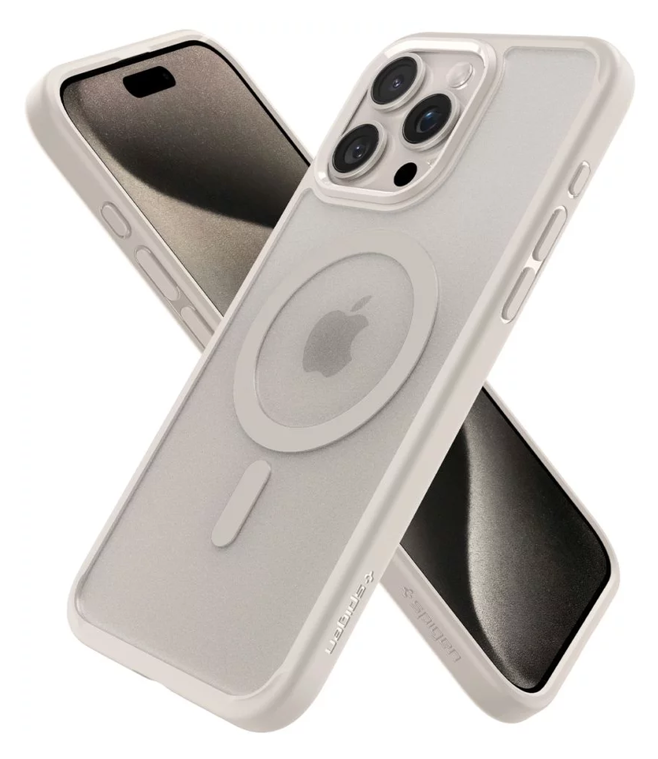 Spigen Ultra Hybrid MagFit Apple iPhone 15 Pro Max Hoesje MagSafe Titanium afbeelding 12
