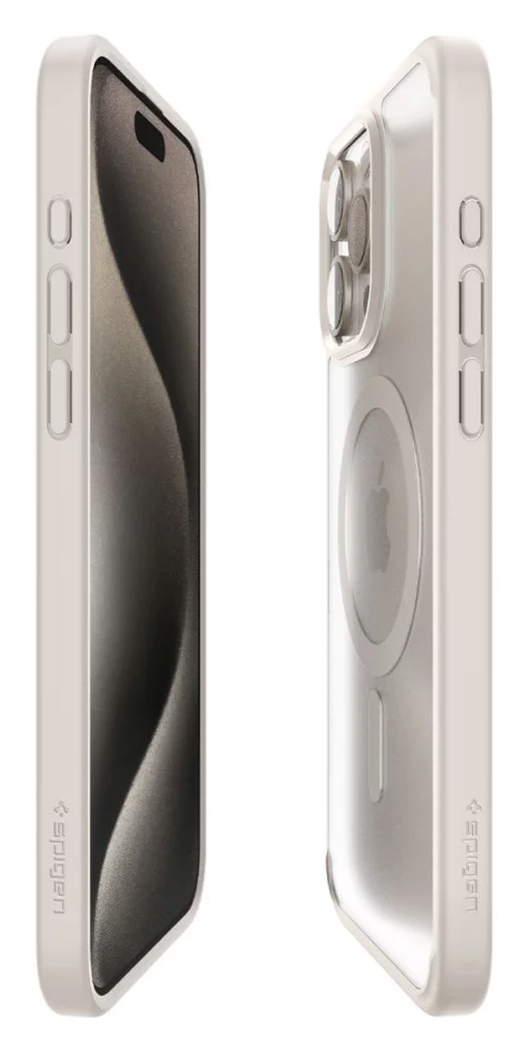 Spigen Ultra Hybrid MagFit Apple iPhone 15 Pro Max Hoesje MagSafe Titanium afbeelding 13