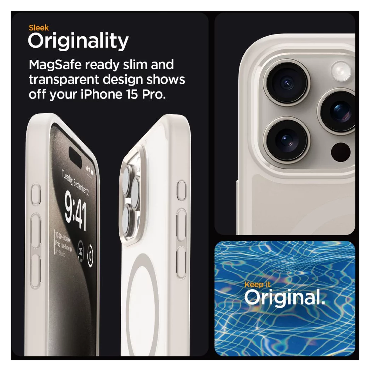 Spigen Ultra Hybrid MagFit Apple iPhone 15 Pro Max Hoesje MagSafe Titanium afbeelding 3