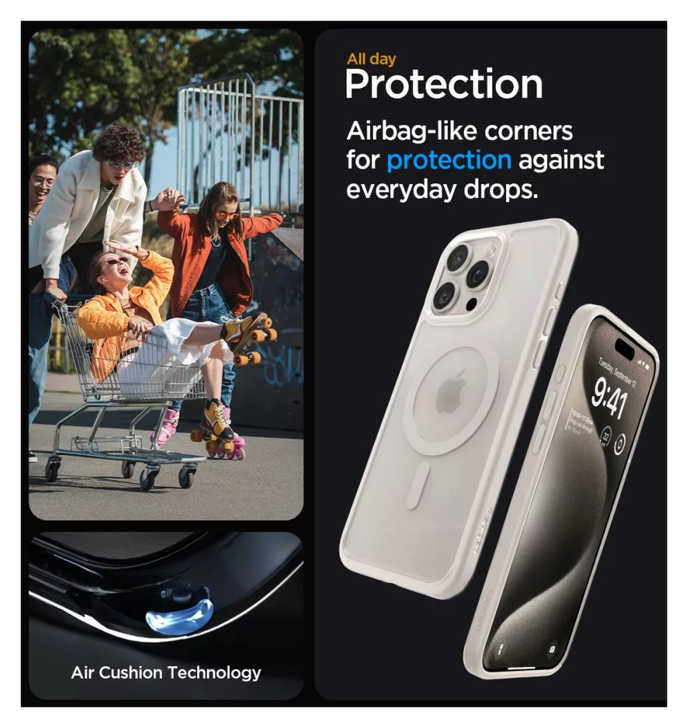 Spigen Ultra Hybrid MagFit Apple iPhone 15 Pro Max Hoesje MagSafe Titanium afbeelding 4