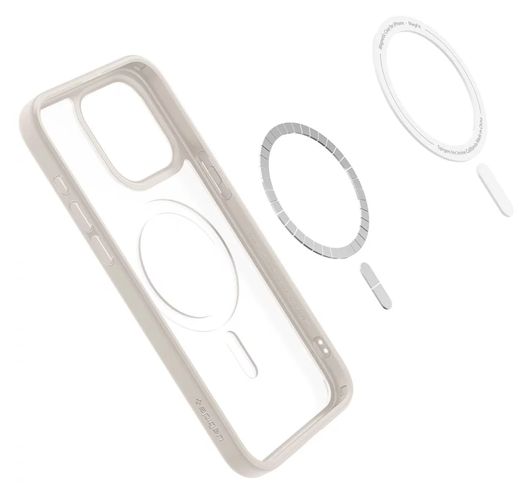 Spigen Ultra Hybrid MagFit Apple iPhone 15 Pro Max Hoesje MagSafe Titanium afbeelding 11