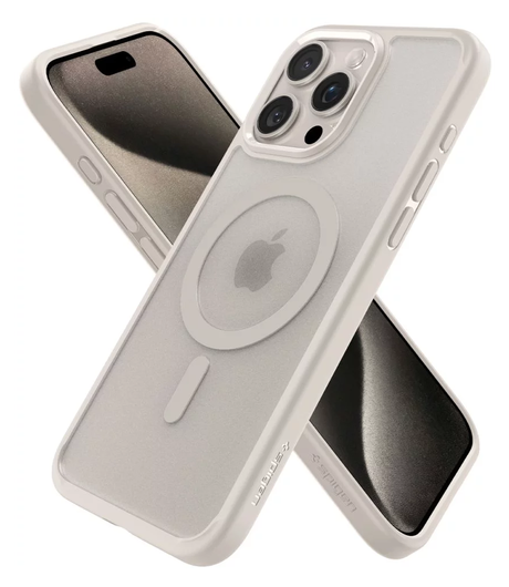 Spigen Ultra Hybrid MagFit Apple iPhone 15 Pro Max Hoesje MagSafe Titanium afbeelding 12