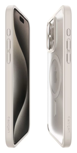 Spigen Ultra Hybrid MagFit Apple iPhone 15 Pro Max Hoesje MagSafe Titanium afbeelding 13