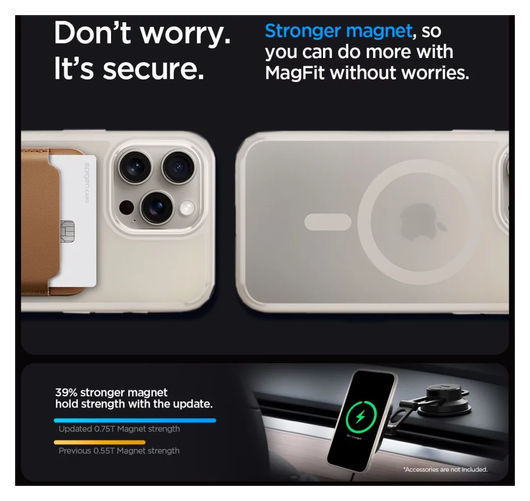 Spigen Ultra Hybrid MagFit Apple iPhone 15 Pro Max Hoesje MagSafe Titanium afbeelding 5